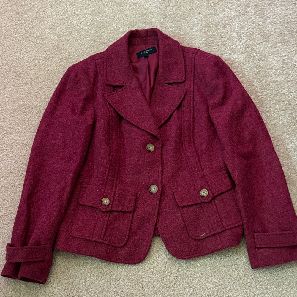 Red talbots wool jacket blazer